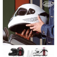 MOTORCYCLE HELMET FULLFACE JAWA ORIGINAL - (WHITE/GREY) - SIZE M
